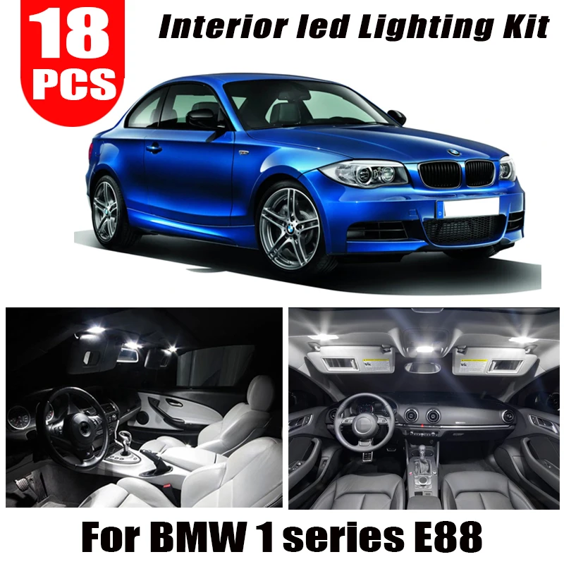 18pcs error free LED Interior + Reverse Light Kit for BMW 1 series E88 Convertible Cabriolet 118i 120d 120i 123d 125i 128i 135i