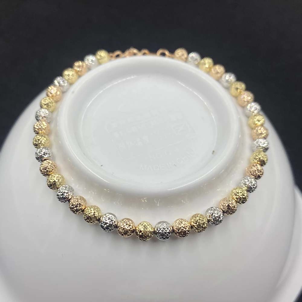 Sinya 18k Gold Pineapple Beads Bracelets High Luster Shine Fashion Style Au750 Jewelry Hot Sale Ladies Girls Mothers Lover Gift
