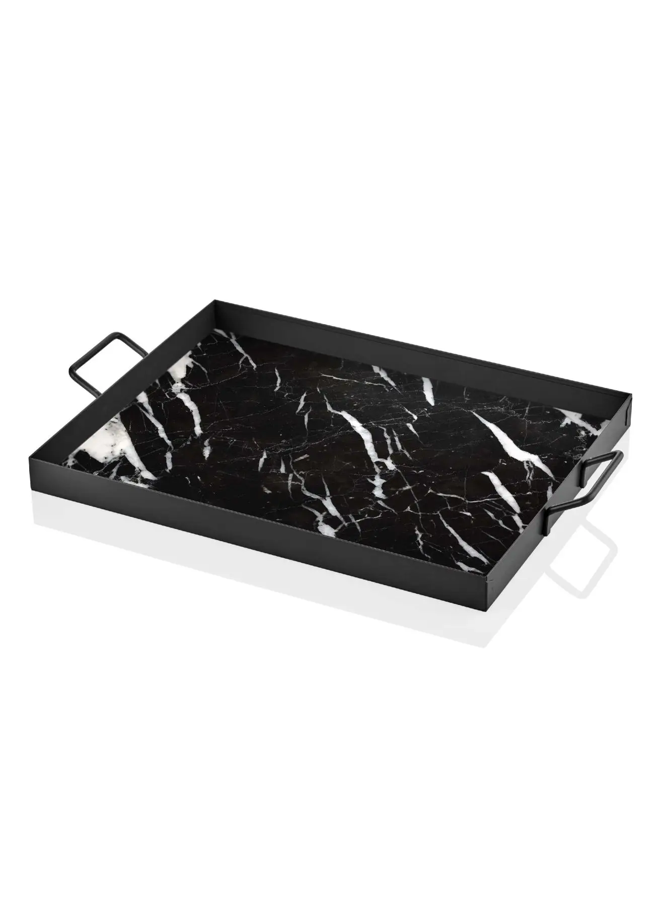 DOLBOVI Decorative Black Marble Pattern tray 40x30 Cm tray поднос plateau de service