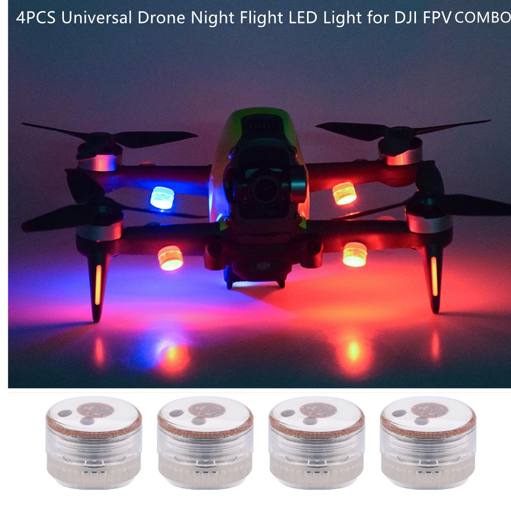 4PCS Universal Drone Night Flight LED Light for DJI FPV COMBO Drone Flying Signal LED Lights for DJI FPV Drone Accessories