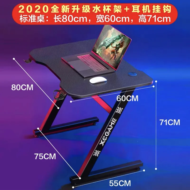 black fashion table desktop computer desk family anchor cute girl gamimg desk students dormitory sturdy high-end study table