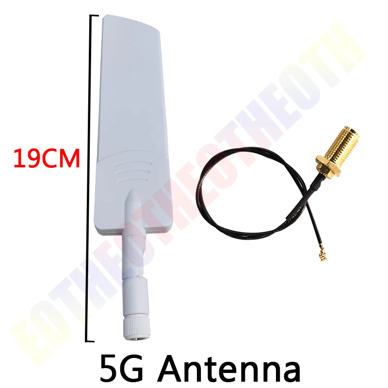 EOTH 5PCS 5G WIFI IOT Antenna 12DBi SMA male connector NB-LOT High Gain 600-6000mhz antenne 21cm ipex pigtail Amplifier Booster