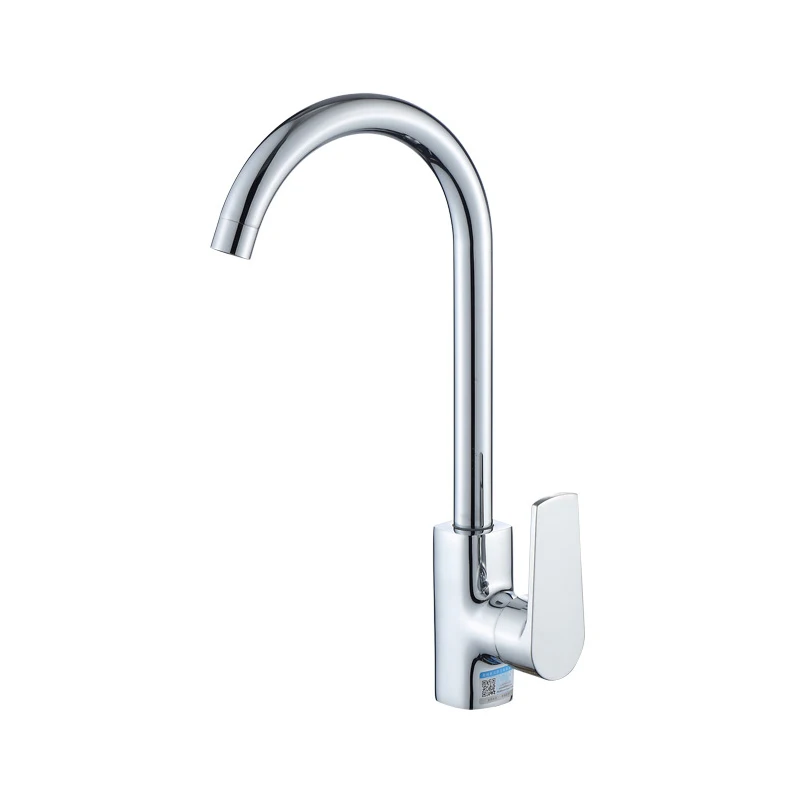 

Classic Kitchen Faucet 360 Degree Swivel Curved Outlet Pipe Tap Copper Alloy Basin Sink Tap Cold and Hot Water Mixer Tap Crane