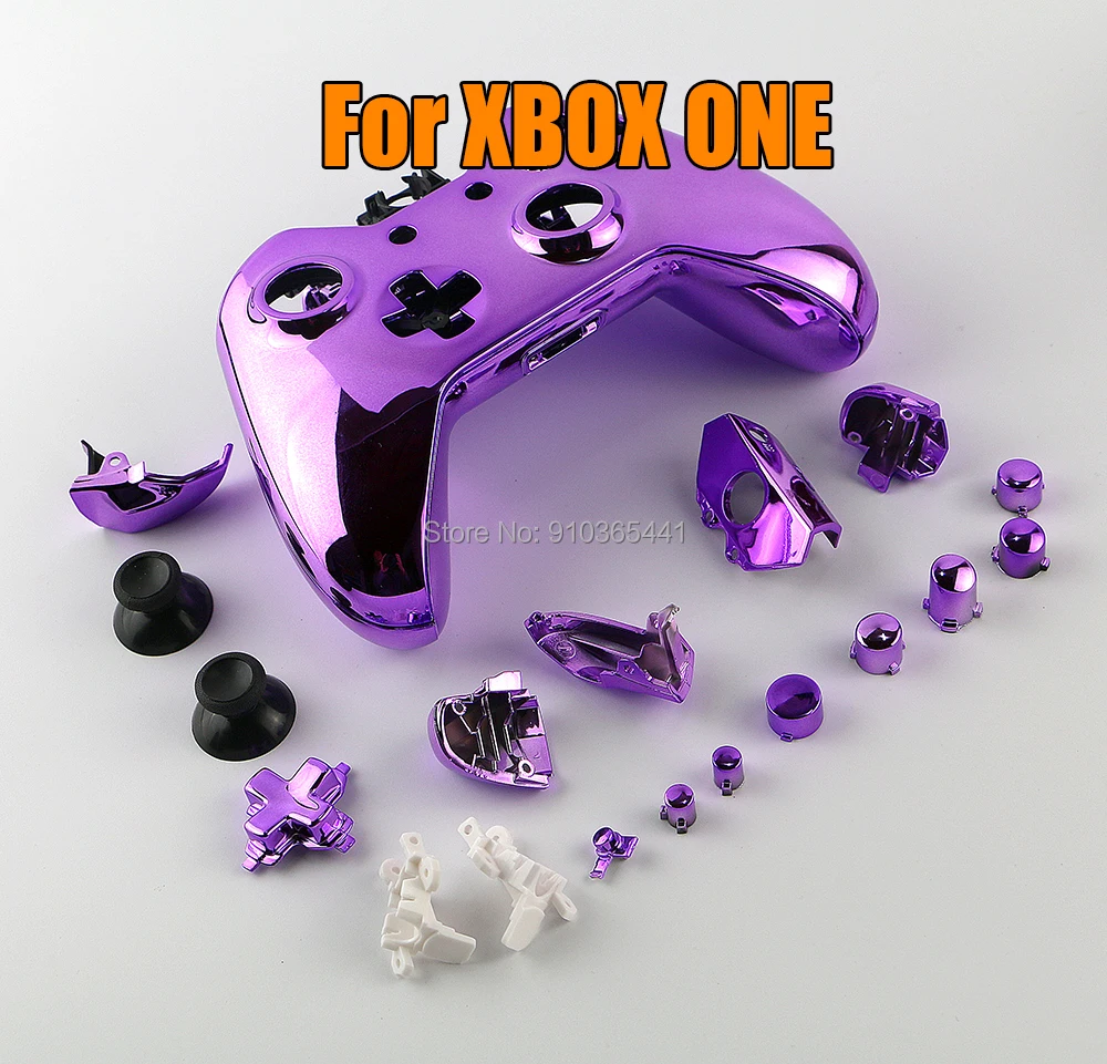 1set/lot Replacement Chrome Protective Case Cover Skin Shell case with buttons For Xbox one xboxone Game Console