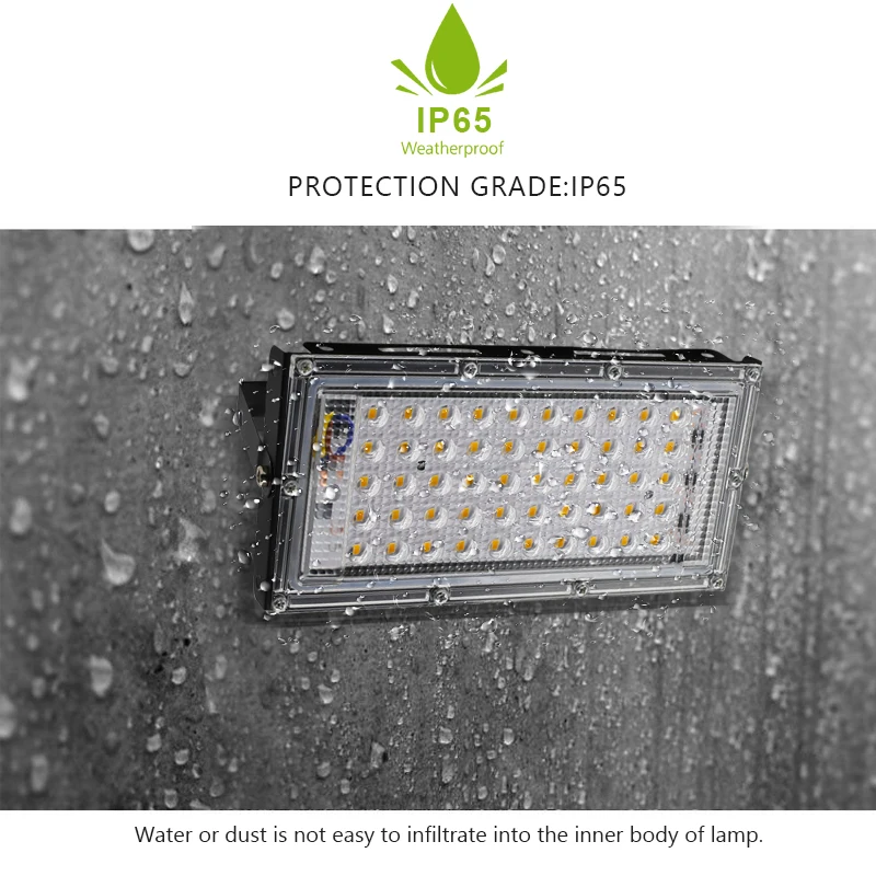 2PCS LED Grow Light Flood Light Reflector 50W 220V Park Garden Spotlight Outdoor Floodlights Indoor Greenhouse Plants Lamps