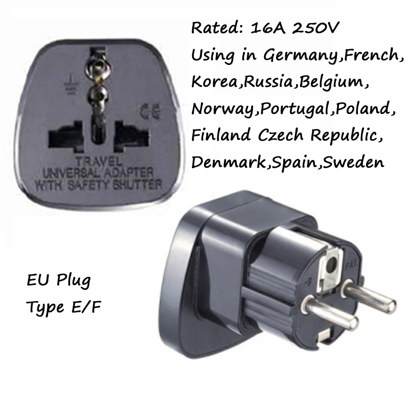 1 Stück Universal Amerika Europa Kr AU EU zu US UK USA Steckeradapter Südafrika Indien Adapter Italien Schweiz Reiseadapter – Detail 9