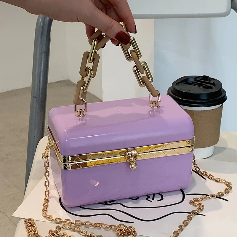 Candy Colors Crossbody Bag Trendy Handbag Brand Women Bags Acrylic Luxury Party Evening Bags Woman Wedding Box Clutch Purse