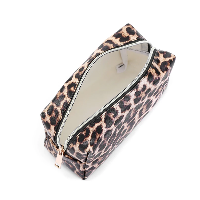 Pencil Case Big Kawaii Pencil Bags Stationery Trousse PU Leather Leopard Print Make Up Pen Case School Supplies Pencil Cases