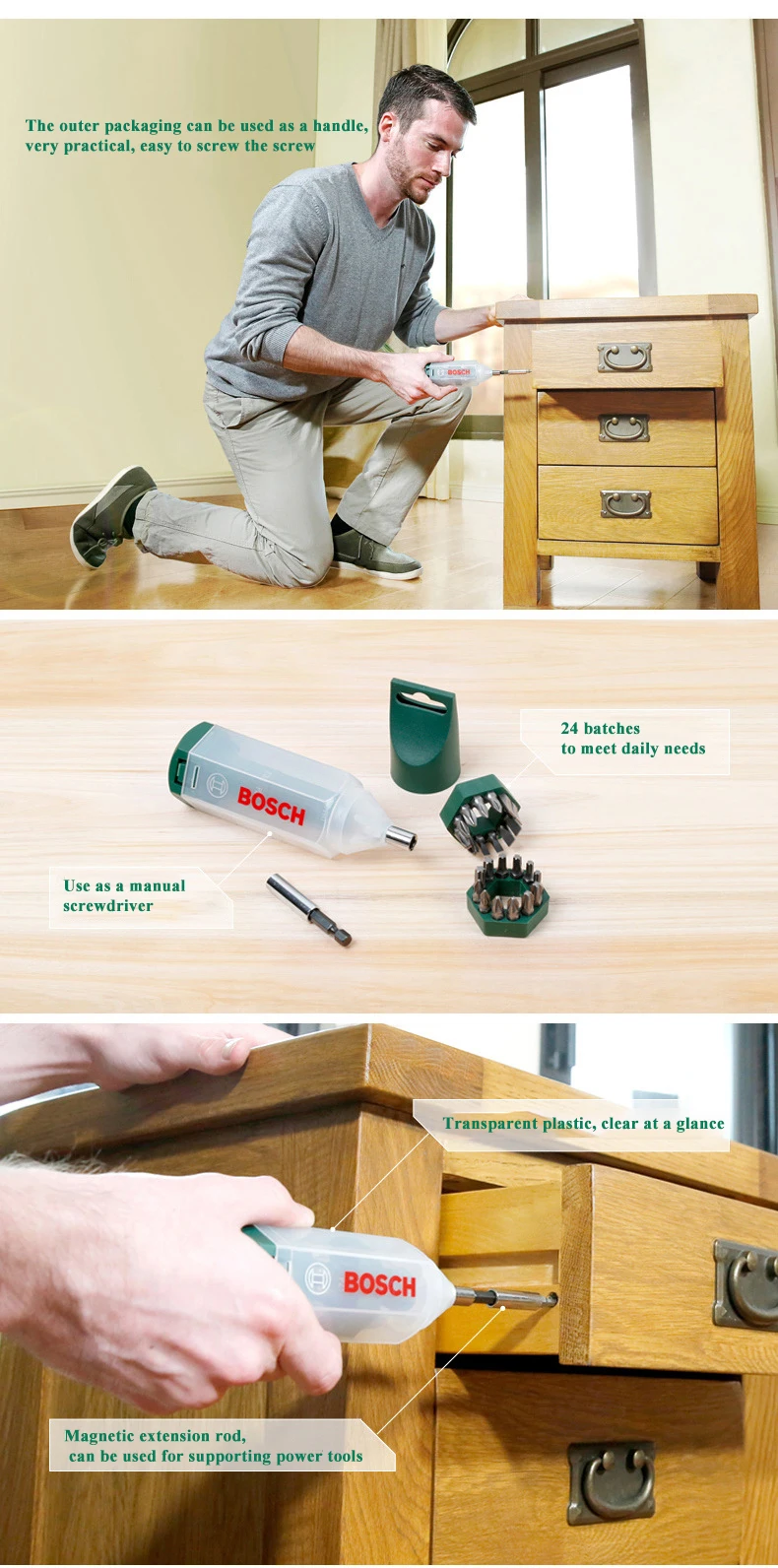 オリジナルボッシュ 25 個ドライバービットセットドライバービットボッシュゴー電動工具ビットバンド電気ドリルビットセット - AliExpress