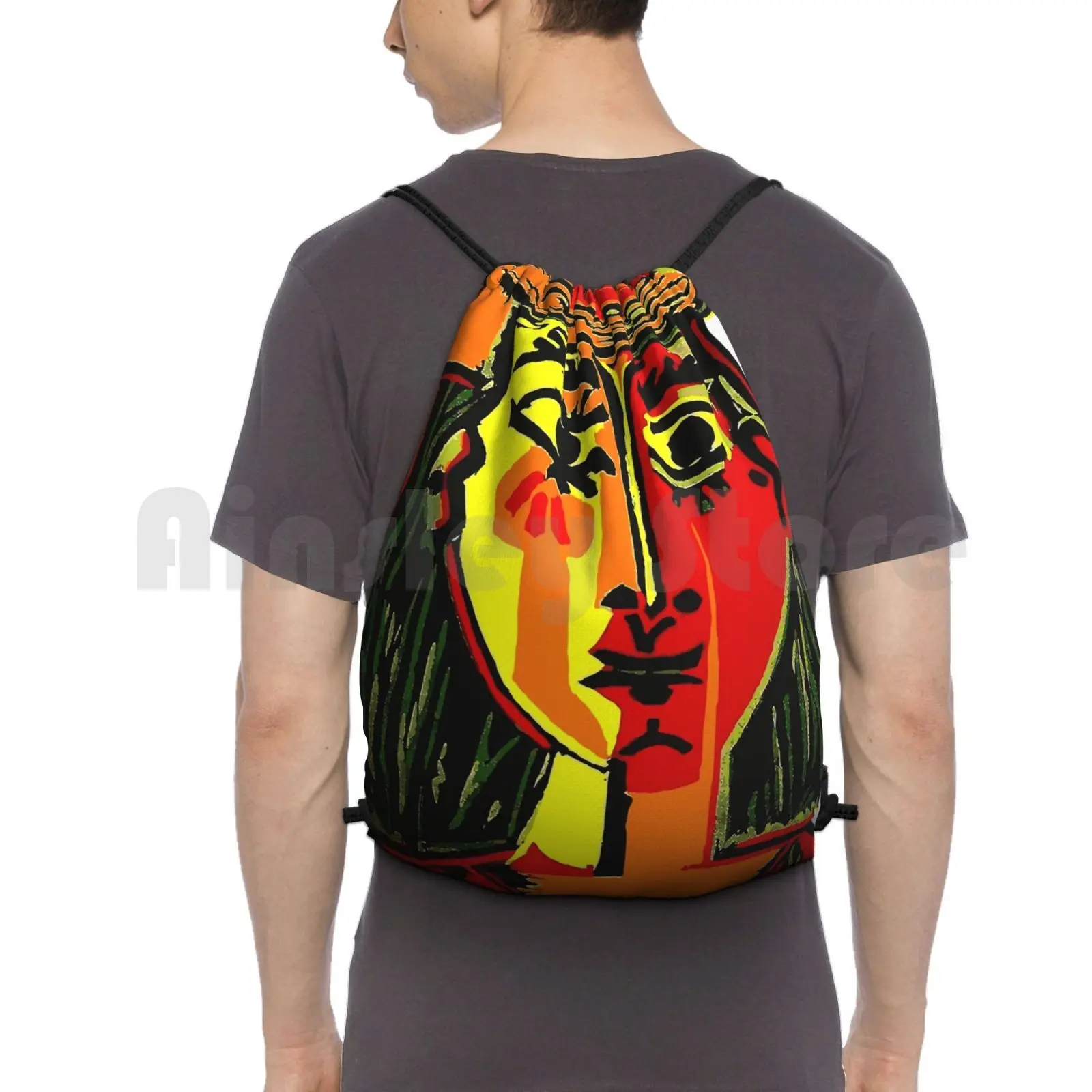 Pablo Picasso Woman In A Hat 1962 , Artwork , Tshirt , Tee , Jersey , Poster , Artwork Outdoor Hiking Backpack Riding