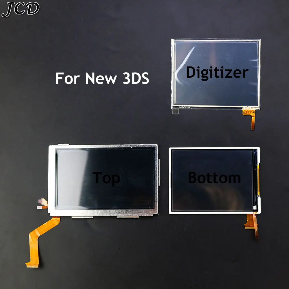 

JCD Replacement LCD For New 3DS Top Upper Bottom Lower LCD Screen Original For New 3ds Console Panel Touch Digitizer