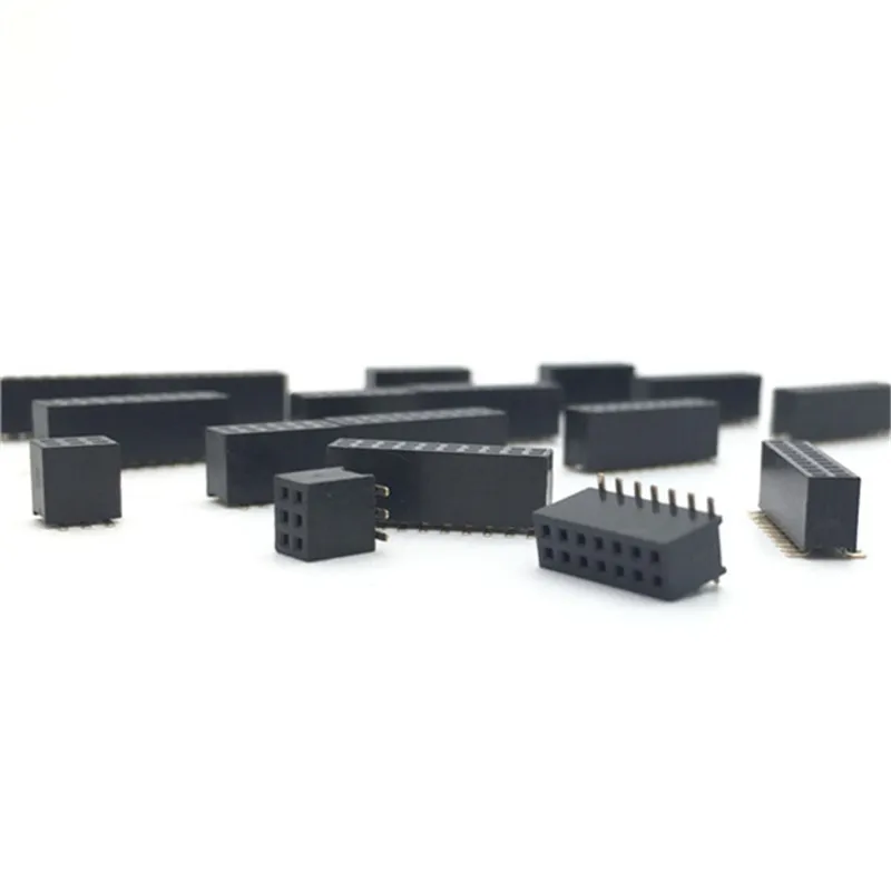 Connecteur PCB femelle à Double rangée de broches SMD, pas 1.27mm, prise Pinheader 1.27mm, 2x3/4/5/6/7/8/10/12/15/20/30/40/50 broches, 5 pièces