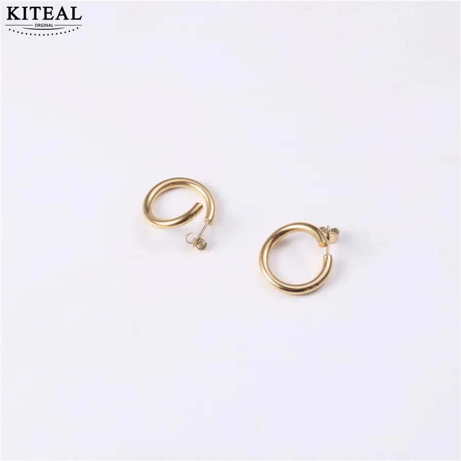 KITEAL 2020 new hit Gold Vermeil women stud earrings Circlet，ins，hoop women earrings Costume Jewellery