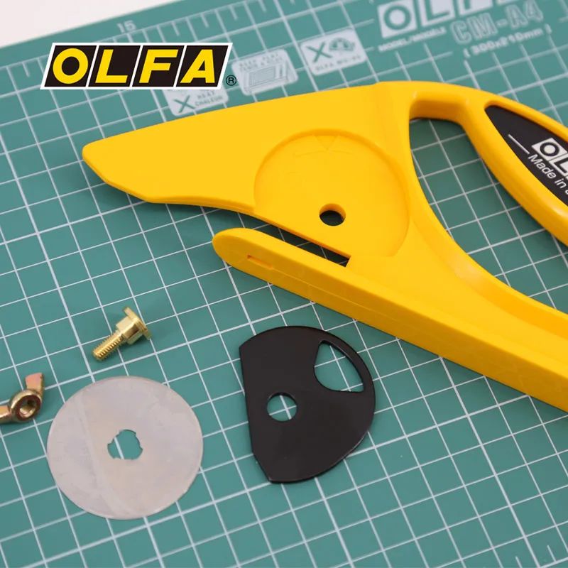 Japan OLFA carpet knife 45-C cloth cutting round knife linear cutter leather tool knife hob blade blade RB45