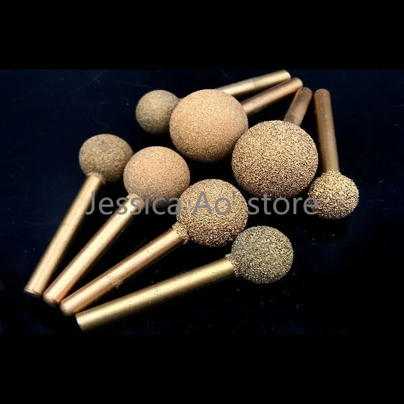 12-25mm mulino elettrico sfere Abrasive Abrasive diamante brasato testa di macinazione giada intaglio marmo Peeling Dremel lucidatura