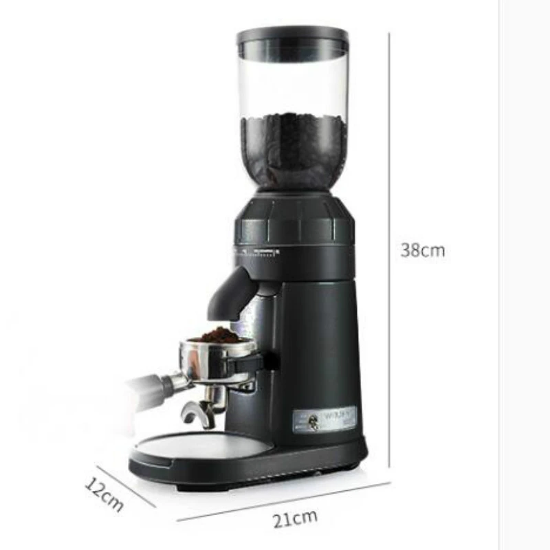 Welhome ZD-15BK 250g электрические кофемолки, итальянская кофемолка для дома, коммерческая маленькая конусная сталь 1400 об/мин, черная RoHS