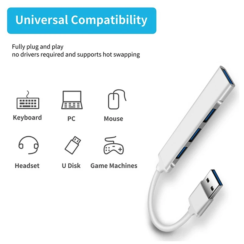 USB 3,0 HUB 4Port USB 3,0 Splitter Adapter Für Macbook Pro PC Laptop Notebook Extender Mini Dock USB 3,0 hub Computer Zubehör