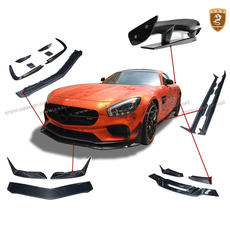 

Real Carbon Fiber For Mercede Benz AMG GT Body Kit High Tuning kit Modified RZ Style Car Accessories