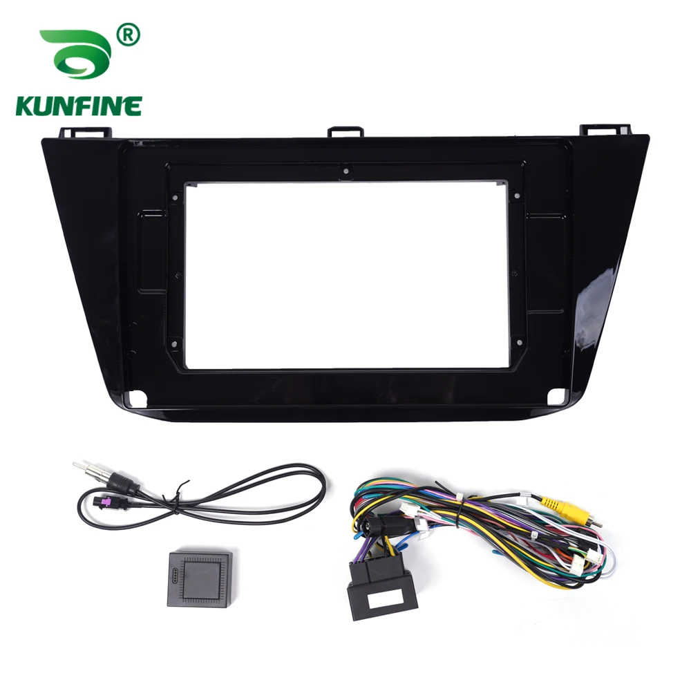 Car GPS Navigation Stereo For VW Tiguan L 2017 2018   Radio Fascias Panel Frame Fit 2Din 10 inch In Dash headunit screen