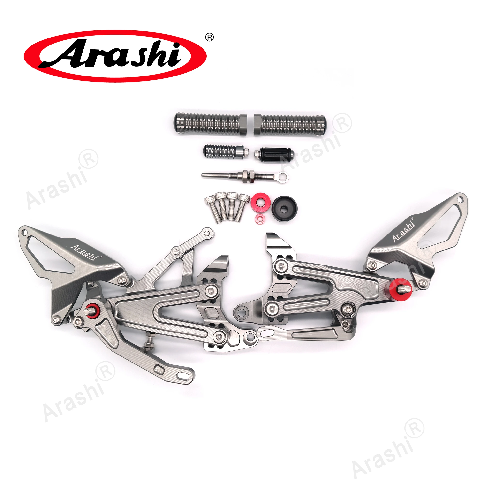 Arashi Footrest For DUCATI Panigale V4 / S / R 2018-2021 Adjustable Foot Pegs Rearset Foot Rests Pedals CNC Rider Aluminum