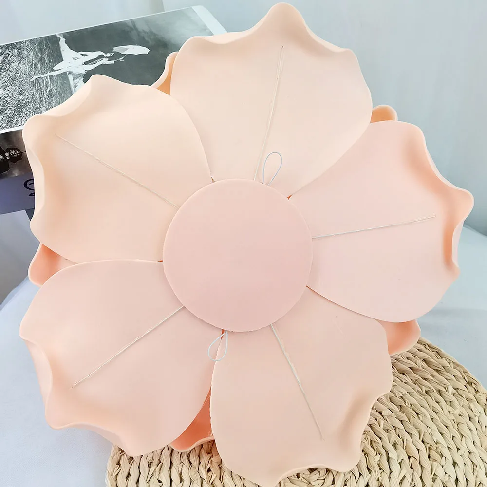 PE Flat Bottom Rose Flower For Home Garden Wedding Wall Background Decoration Roses Foam Flower DIY Floral Mall Window Layout