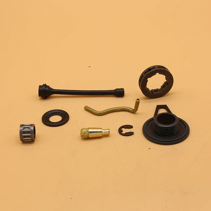 3/8 "-7T zębatki napędowe łożyska olej linia pompy przekładnia ślimakowa nadające się do pilarek Husqvarna 362 365 371 372 ogród benzyna części zamienne do piły łańcuchowej
