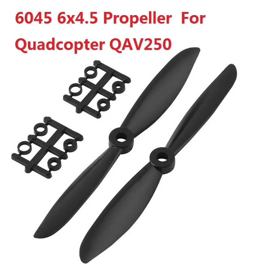 2Pcs Prop 5030 5045 6030 6045 8045 6x4.5 Black Propeller Props CW CCW For Quadcopter QAV250 New Sale