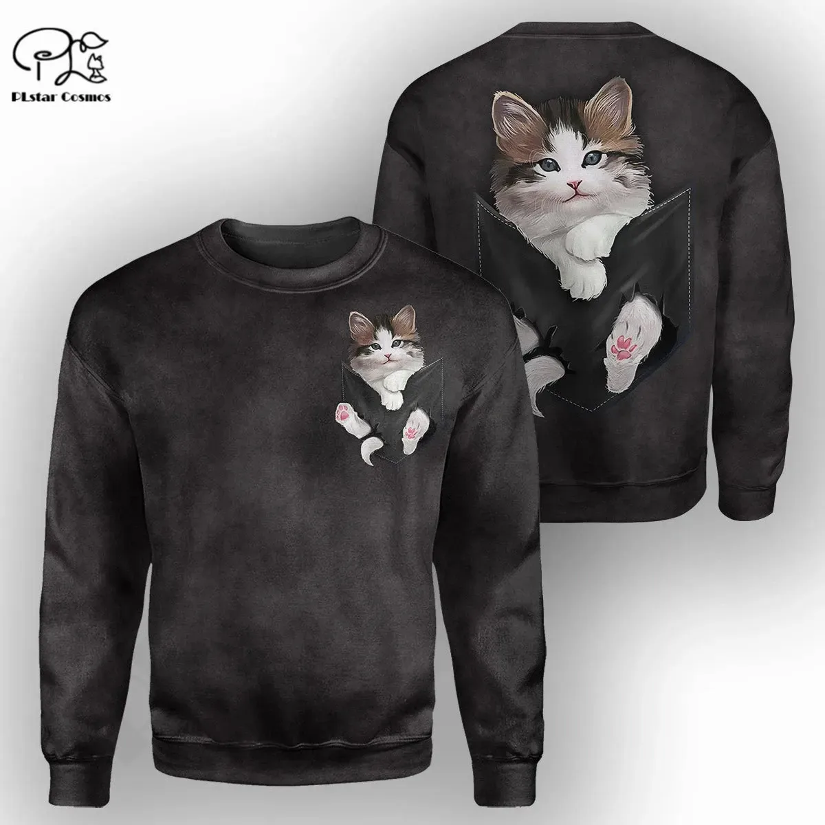 PLstar Cosmos 3D printed Newest Cat Pocket Art Funny Harajuku Premium Streetwear Unique Unisex Casual Hoodies/Sweatshirt/Zip 7