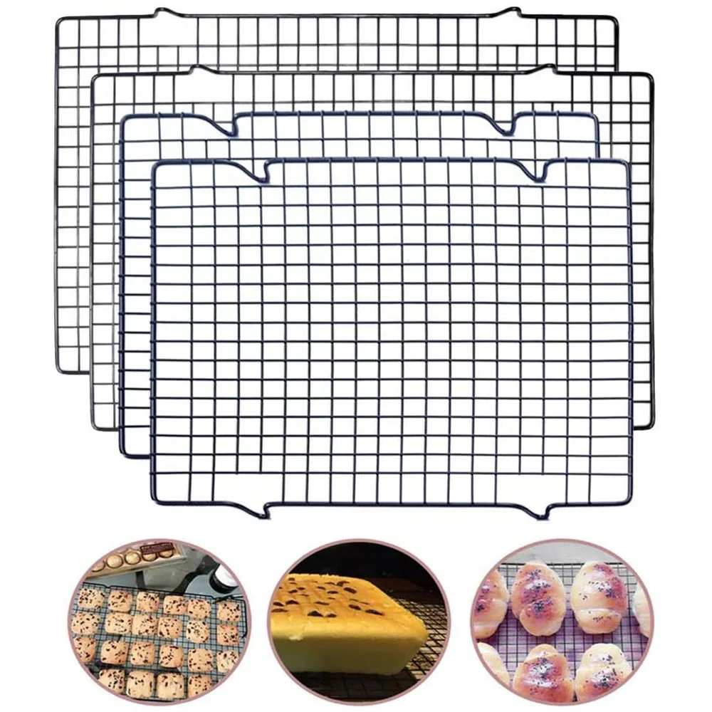 25.5x27.5CM Metal Baking Cooling Rack Net Nonstick Square Wire Sheet Cookie Pan Biscuits Bread Drying Stand Kitchen Accessories