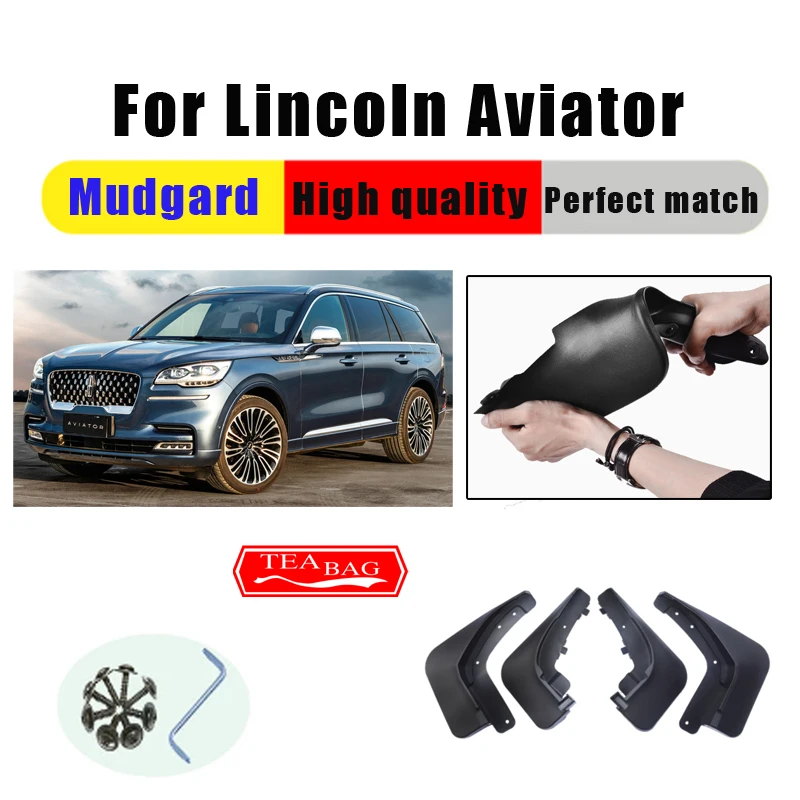 Mud Flaps For  Lincoln Aviator Mudguards Fenders Splash Guards Car Accessories Auto Styline 4 PCS