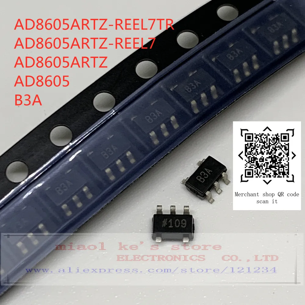 (10pcs)100%New original: AD8605ARTZ-REEL7TR AD8605ARTZ-REEL7 AD8605ARTZ AD8605 B3A - IC OPAMP GP 1 10MHz CIRCUIT SOT23-5