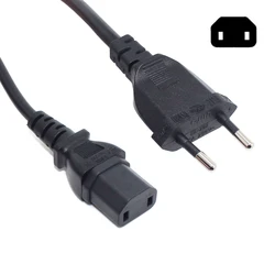 Universal 2Prong Male Plug To IEC320 C17 Female Adapter AC Power Cord For PS4 Pro EU/US Standard Power Supply Charging Cable