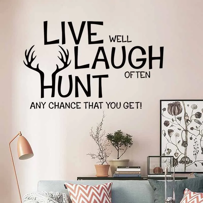 

Personality Style Live Laugh Inspirational Vinyl Wall Art Decals Home Decor Vinyl Art Decor Mural DIY