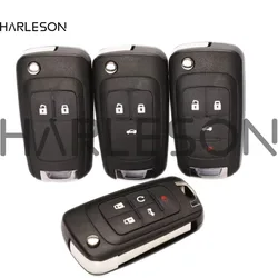 Coque de clé de voiture pliable HU100, 2/ 3/4/5 boutons de remplacement pour Chevrolet Cruze Aveo, oranto