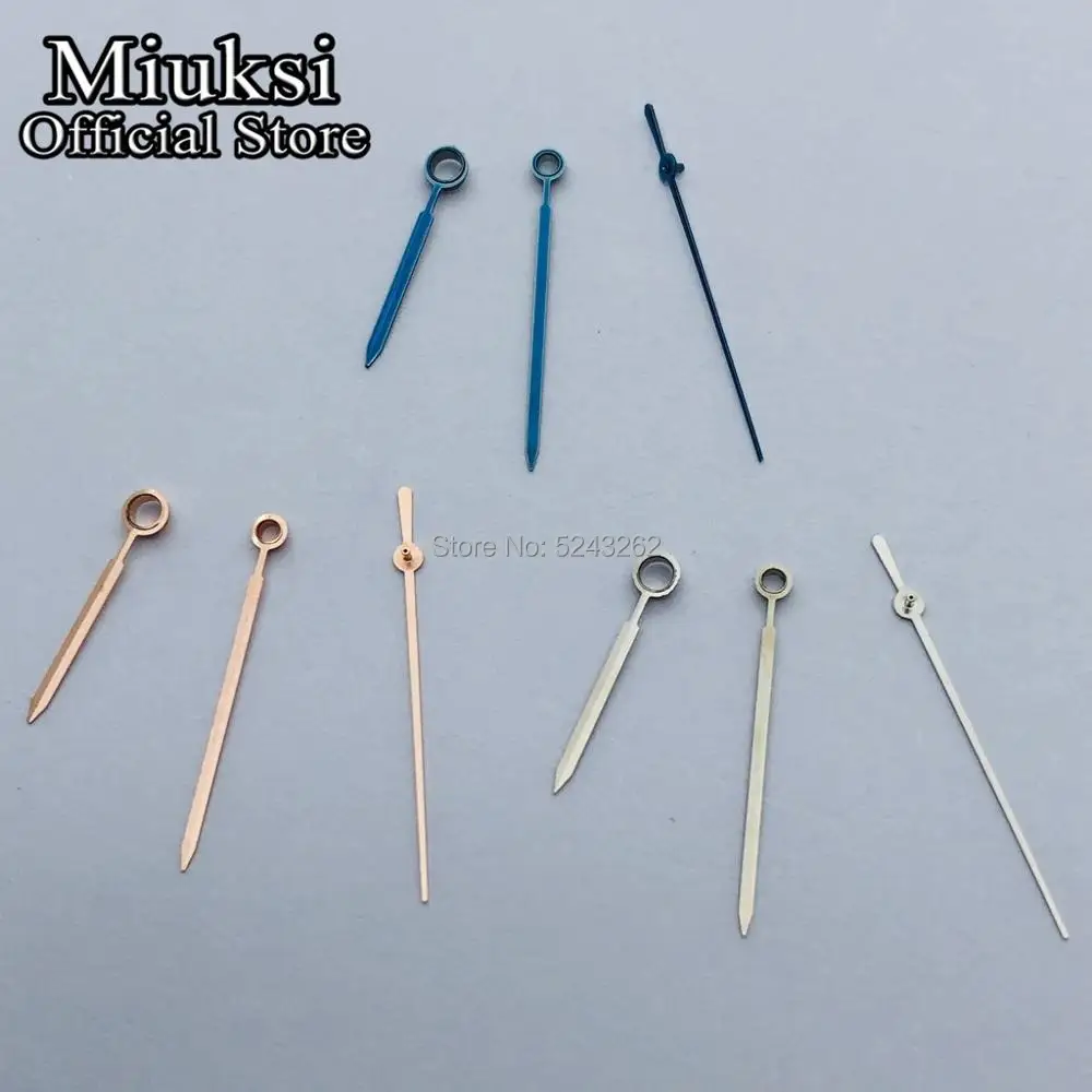 Miuksi silver blue rose gold watch hands fit Miyota 8215 8205 821A Mingzhu DG2813 3804 Seagull 1612 movement