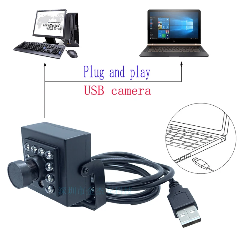 

IR LEDS Night Vision cmos OV7725 Web CCTV Video mini box usb endoscope camera