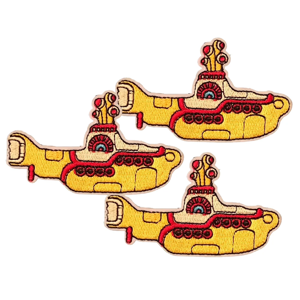 NEW ARRIVAL Beatles Yellow Submarine Embroidered Iron on Patches for Clothes Jacket Sew on Jean Embroidery Patch Rider Custom