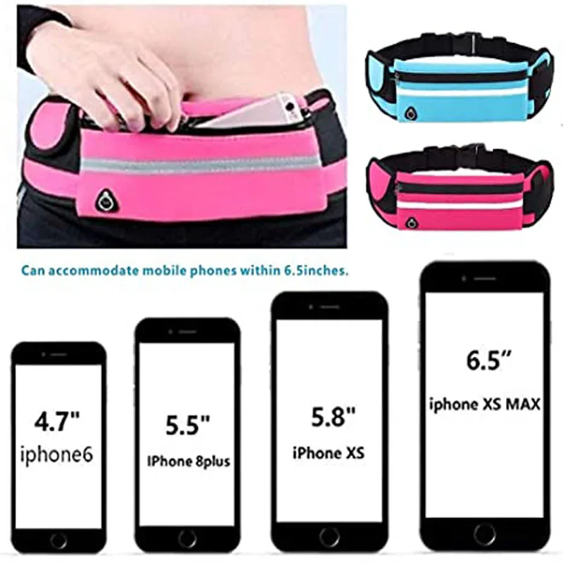 Waterproof Run Waist Belt Bag Men Women Sports Bag Cycling Running Gym Belt Bag Male Bag Waist Bag Sports Fanny Pack Jogging Bag