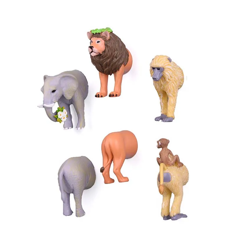 Japanese Animal Lion Elephant Baboon Fridge Magnets Creative Figures Model Toy Refrigerator Pastes Home Decoration Kid Gifts