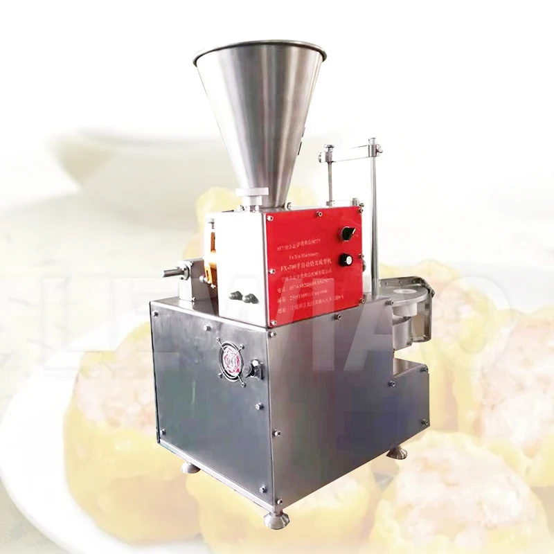 กึ่งอัตโนมัติ 14-60g Siu Mai Maker Siomai เครื่องขึ้นรูป