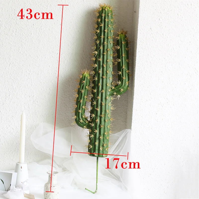 30/43cm Tropical Plants Large Artificial Cactus Tree Indoor Fake Succulent Plant Branch Plastic Desert Thorn Ball For Home Decor