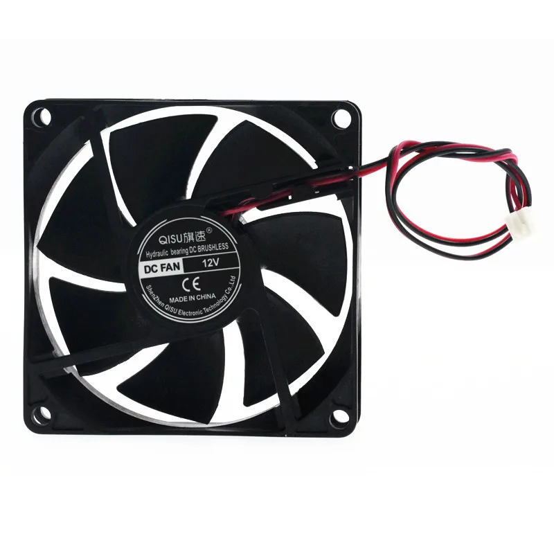 QISU--FAN/ 8020 Fan 80MM 80*80*20MM DC 5V 12V 24V 8CM Ultra-thin Sleeve/Dual Ball Bearing Cooling Fan Comptuter CPU Cooling Fan