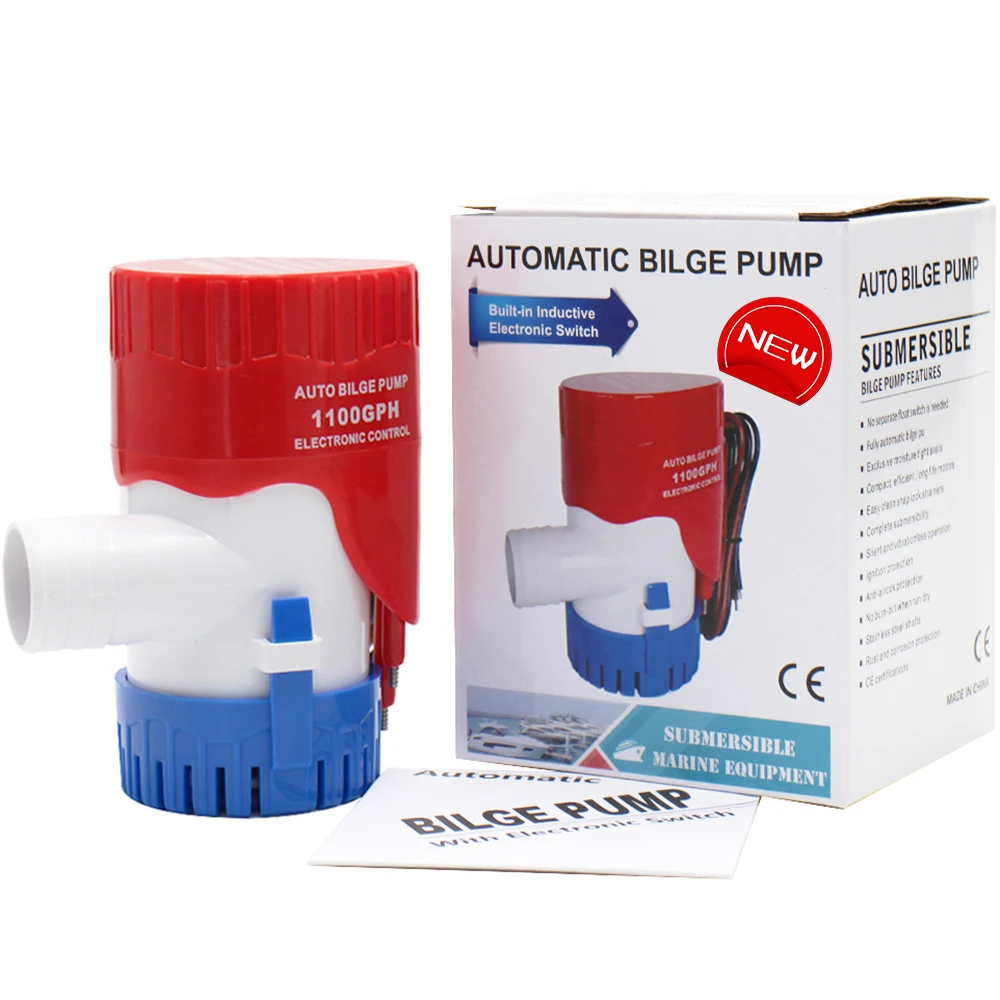 2021 New Auto Bilge Pump for Boats 12v 1100GPH Automatic Submersible Boat Bilge Water Pump with Electronic Switch from MAKERELE