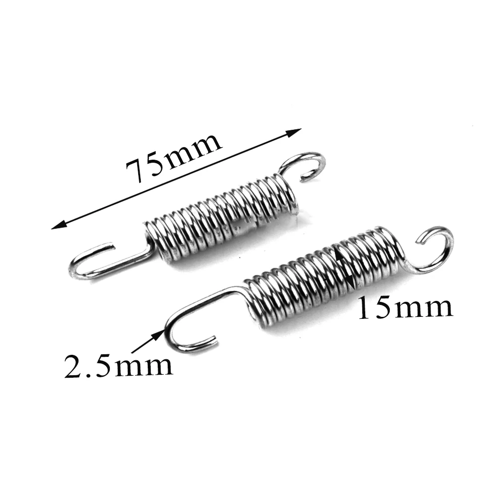 Moto 75 90 100 110 120mm molla di ritorno del cavalletto adatta per molla di tensione del cavalletto con gancio