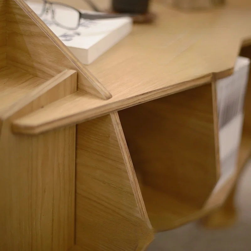 Rhinoceros Nordic Style Coffee Table Rhinoceros Assembly Tea Table Bay Window Creative Bookshelf Animal Home Decoration 1PC