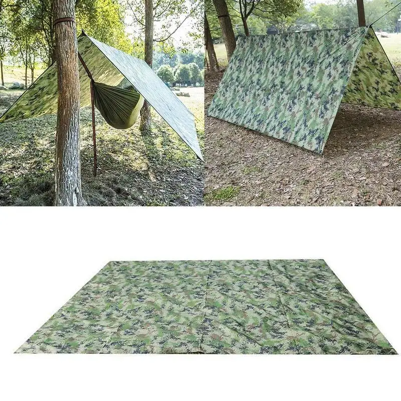 Ultraleve Waterproof Camping Sun Shelter, Outdoor Survival Tarp, Multifun Beach Canopy, Tapete de praia, Chuva Sunshade, 100x145cm