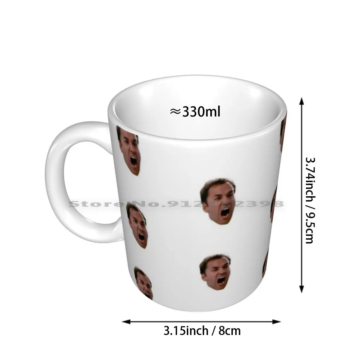 Ari Gold Yelling Face Ceramic Mugs Coffee Cups Milk Tea Mug Ari Gold Ari Gold Yelling Shouting Funny Fun Humor Comedy Comedic