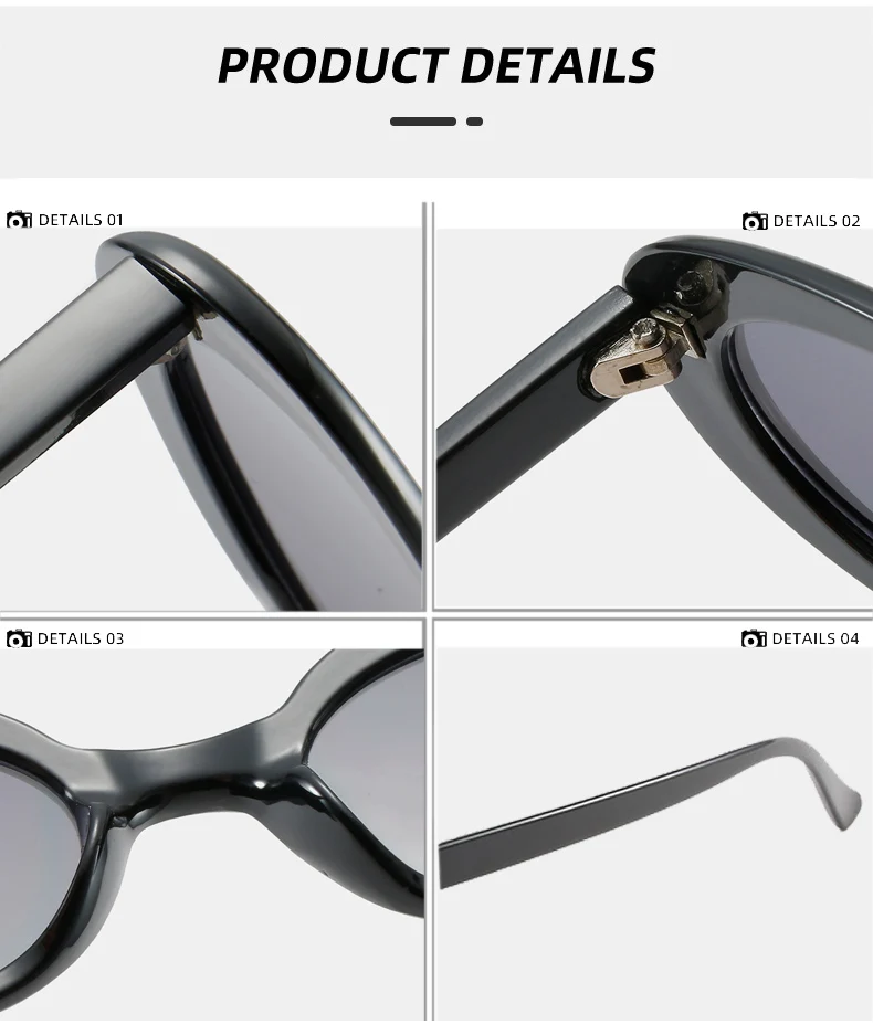 OEC CPO Vintage Oval Sonnenbrille Frauen Mode Kleine Runde Sonnenbrille Weibliche Punk Leopard Shades Brillen UV400 Oculos De Sol – Detail 14