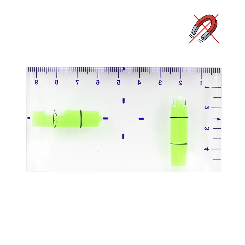 Ultra-transparent Mini Spirit Level Bubble Ruler Inclinometer Measuring Instruments Two Direction Magnetic Available 1PCS