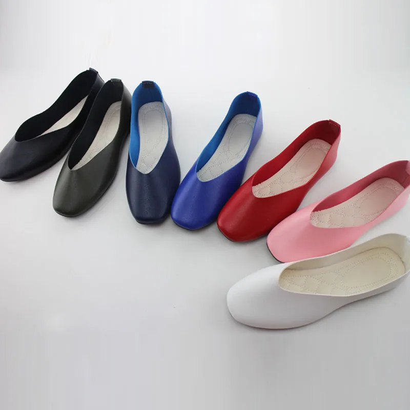 2024 Comfortable Flat Shoes Woman Soft Leather Loafers Slip On Spring Summer Casual Shoes Women Ballet Flats Women Shoes